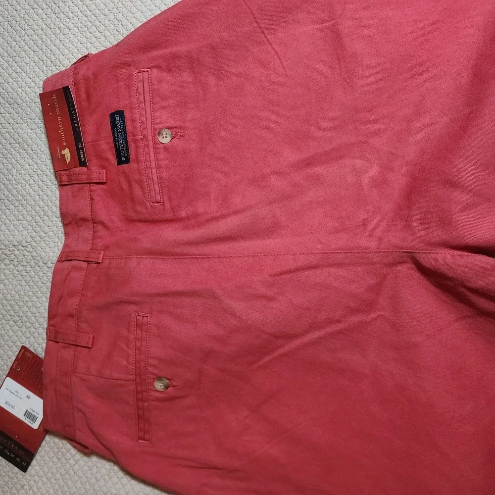 Southern Marsh The Regatta Flat Front Shorts Mens Size 30 NWT Reddish/Pink